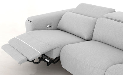 Divani Casa Cyprus Contemporary Grey Fabric Loveseat w/ Electric Recliners