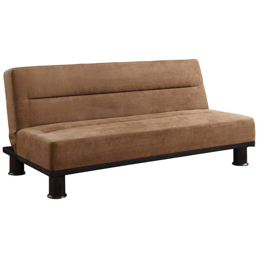 Homelegance Callie Futton in Brown Microfiber with Drop Down Back 4823BR
