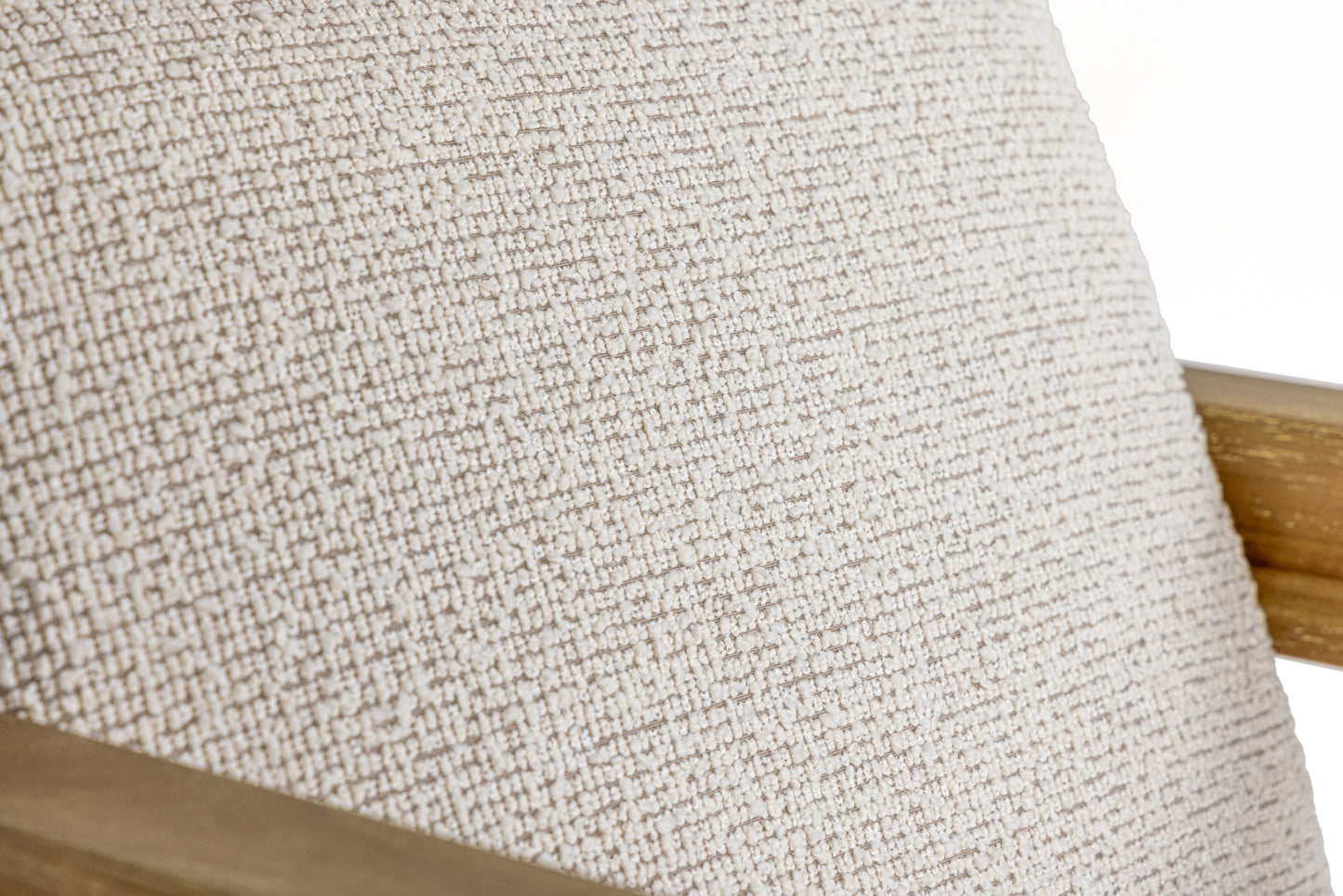 Modrest Dalhart Modern Beige Fabric Grey Wash Wood Accent Chair