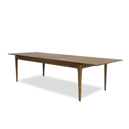 Modrest Dallas Mid-Century Modern Brown Oak Extendable Dining Table