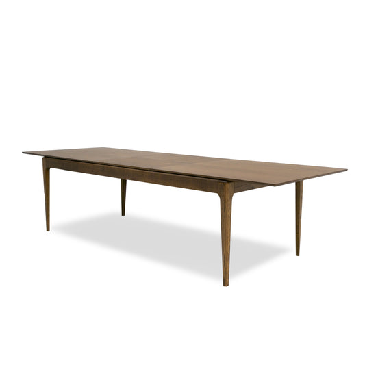Modrest Dallas Mid-Century Modern Brown Oak Extendable Dining Table