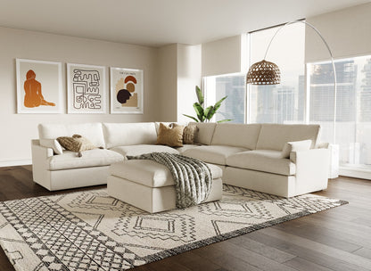 Divani Casa Danica Modern Beige Sectional Sofa