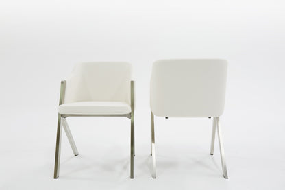Modrest Darcy Modern White Leatherette Dining Chair
