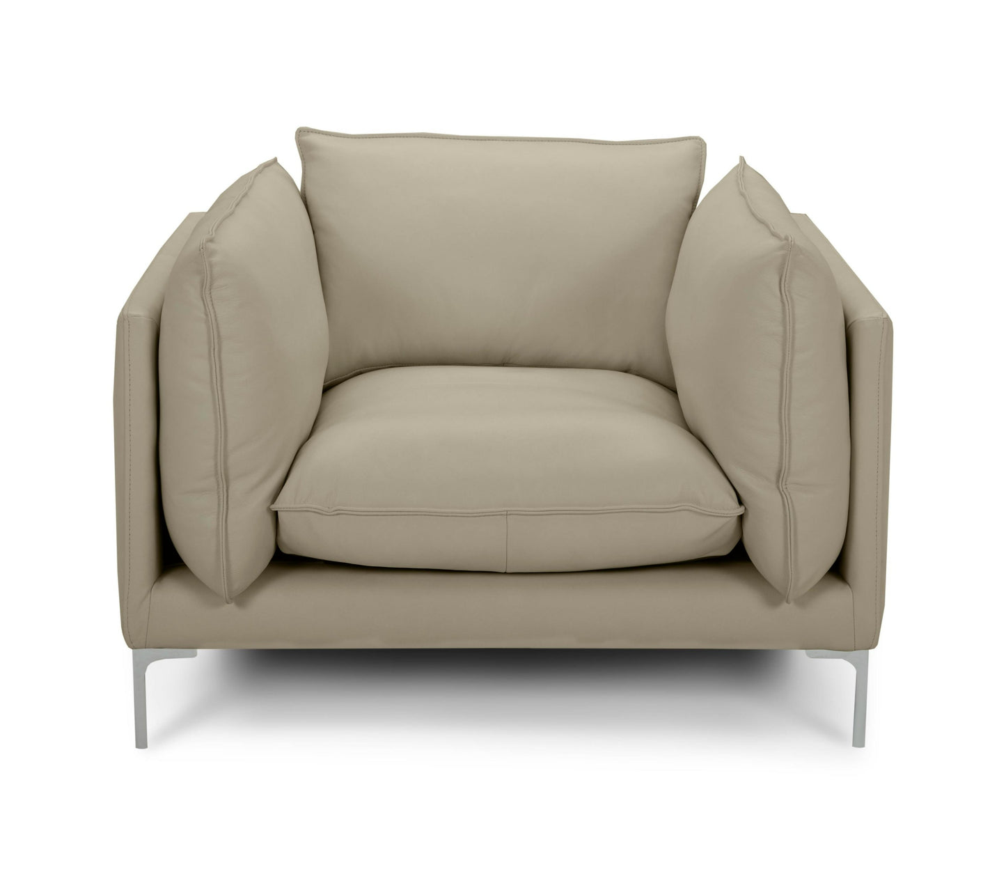 Divani Casa Harvest Modern Taupe Full Leather Sofa Set