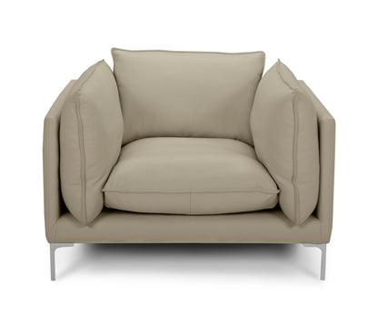 Divani Casa Harvest Modern Taupe Full Leather Sofa Set
