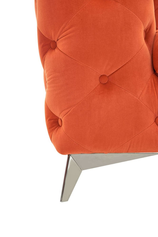 Divani Casa Delilah Modern Orange Fabric Chair