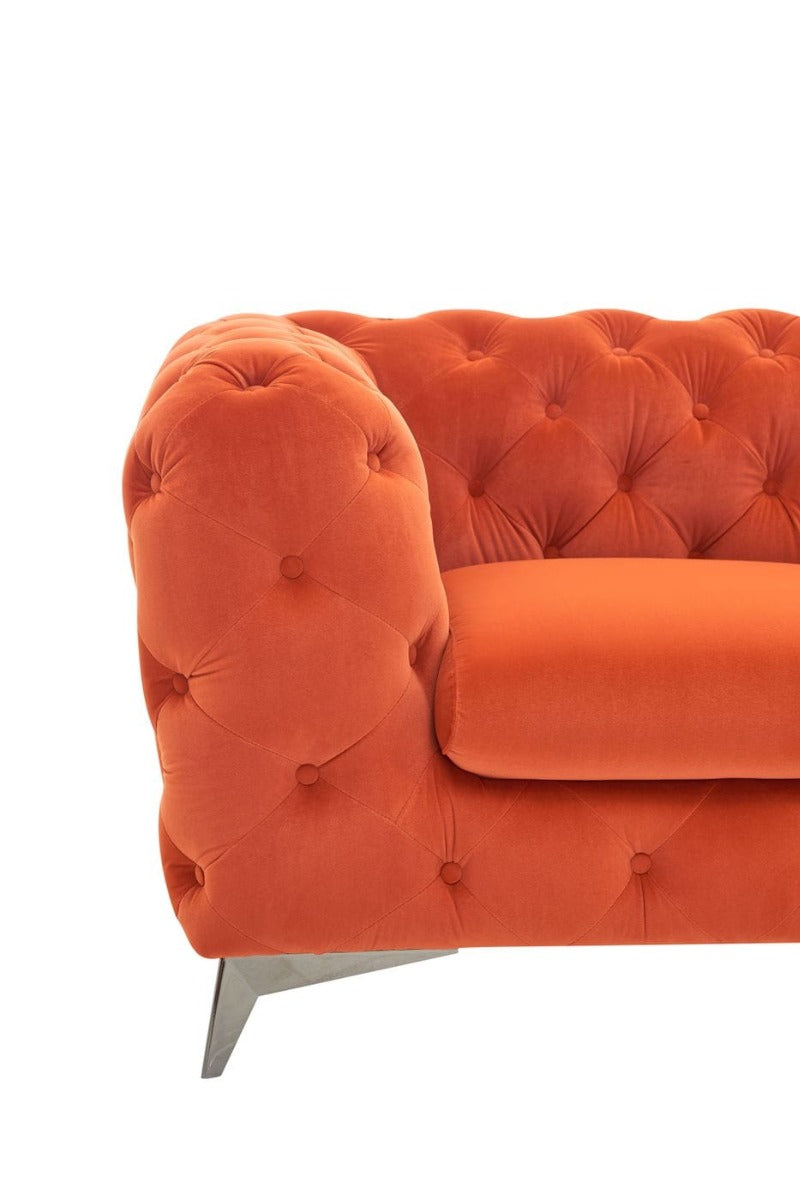 Divani Casa Delilah Modern Orange Fabric Chair