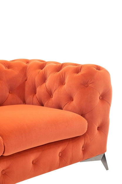 Divani Casa Delilah Modern Orange Fabric Chair