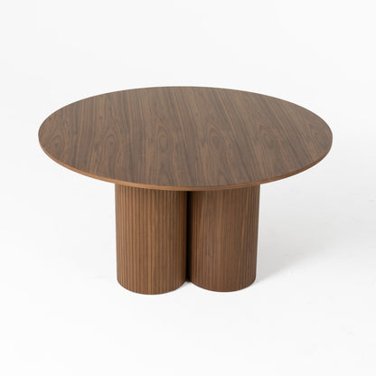 Modrest Depew Mid-Century Modern Walnut Round Dining Table