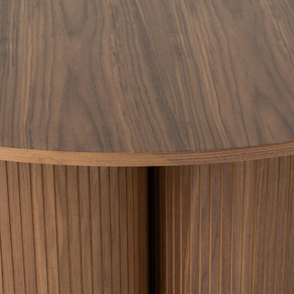 Modrest Depew Mid-Century Modern Walnut Round Dining Table