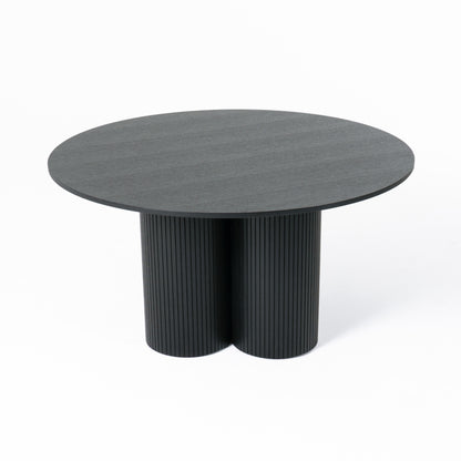Modrest Depew Mid-Century Modern Black Oak Round Dining Table