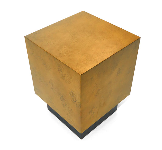 Modrest Derek Modern Metal and Antique Copper End Table