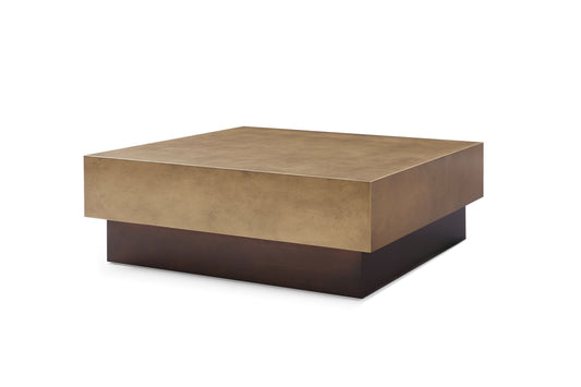Modrest Derek Modern Metal and Antique Copper Coffee Table