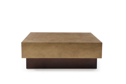 Modrest Derek Modern Metal and Antique Copper Coffee Table