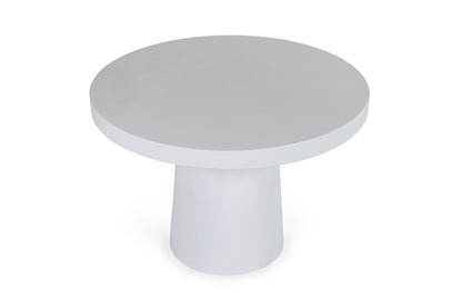 Modrest Desoto Modern White Concrete Round Dining Table