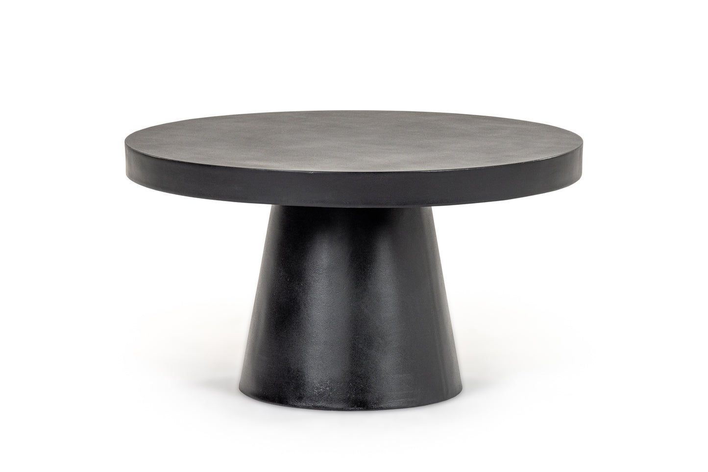 Modrest Desoto Modern Black Concrete Round Coffee Table