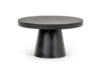 Modrest Desoto Modern Black Concrete Round Coffee Table