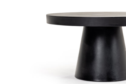 Modrest Desoto Modern Black Concrete Round Coffee Table