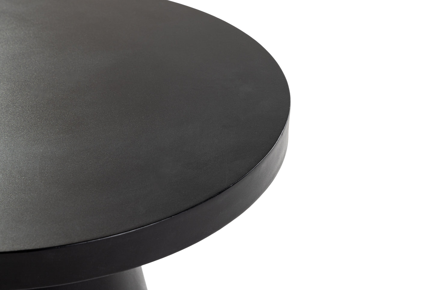 Modrest Desoto Modern Black Concrete Round Coffee Table