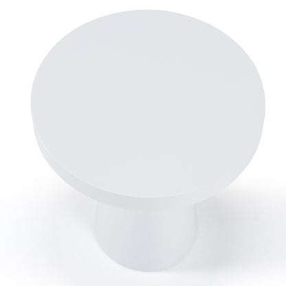 Modrest Desoto Modern White Concrete Round End Table