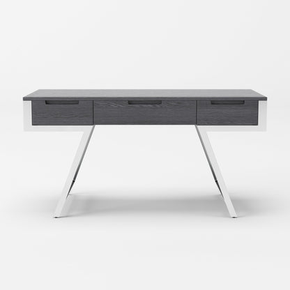 Modrest Dessart Modern Elm Grey Office Desk