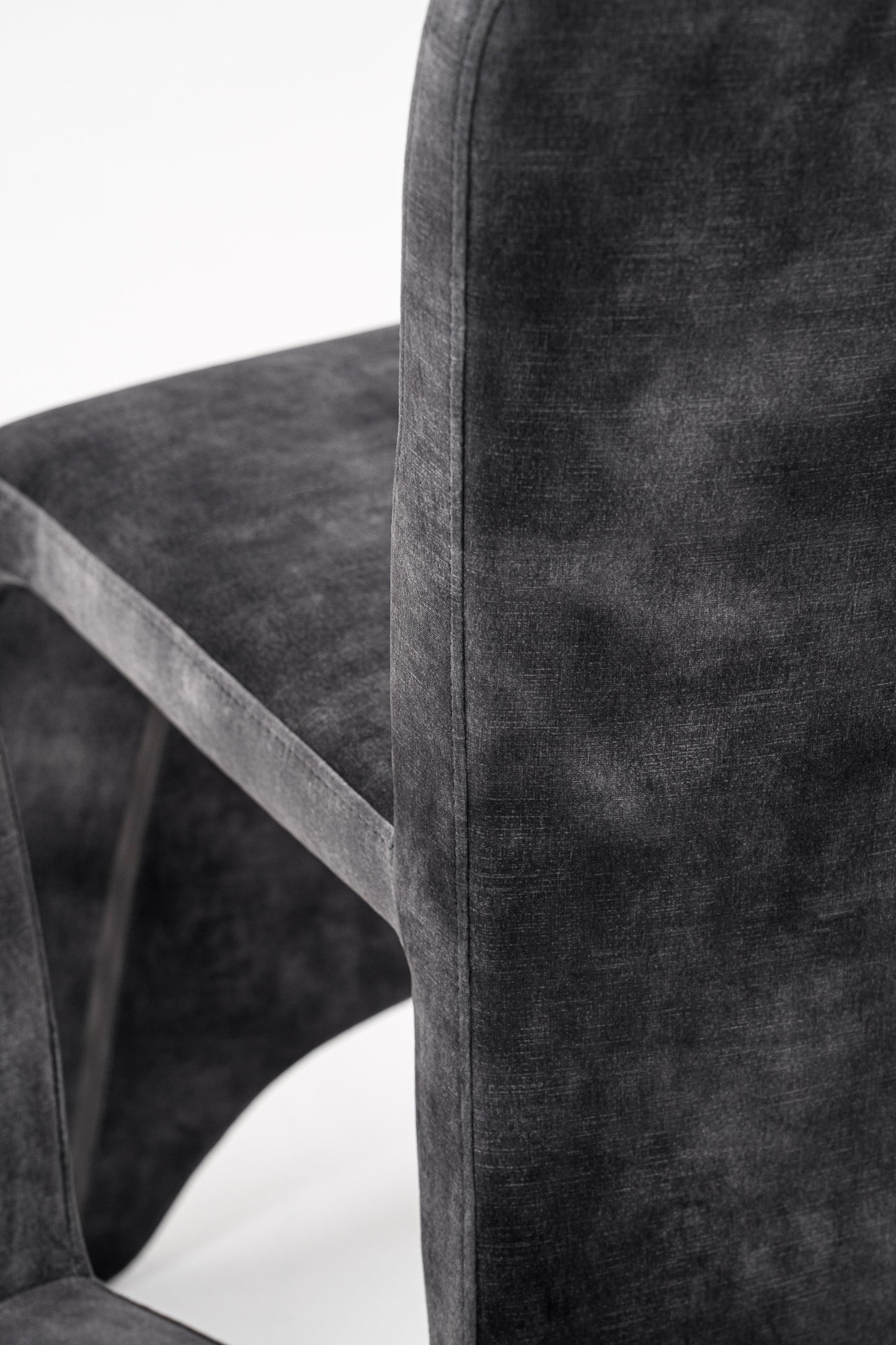 Modrest Ditka Modern Grey Velvet Dining Chair