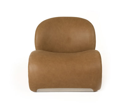Modrest Donovan Modern Brown Leather Accent Chair