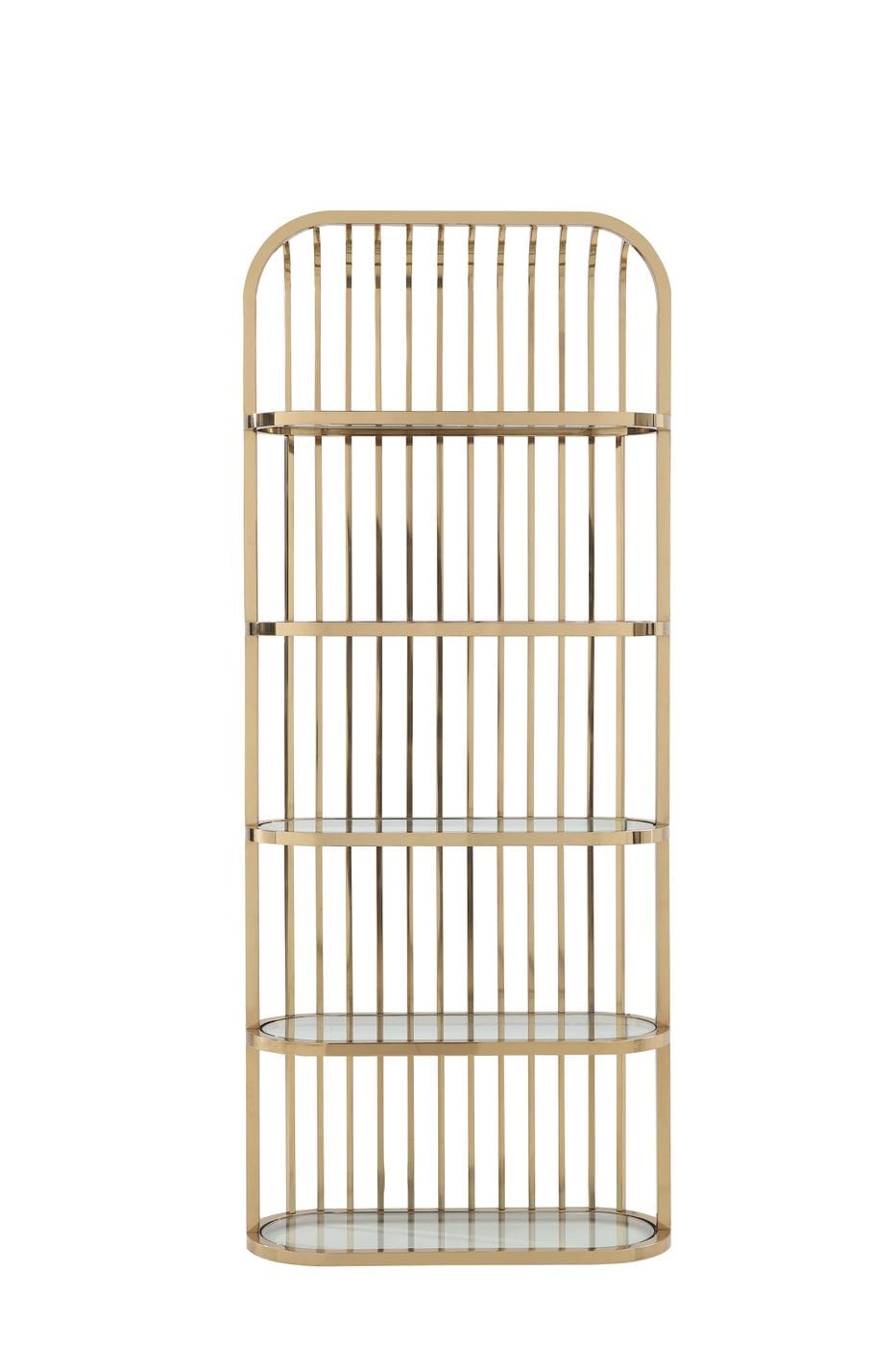 Modrest Doral Clear Glass and Gold Shelf