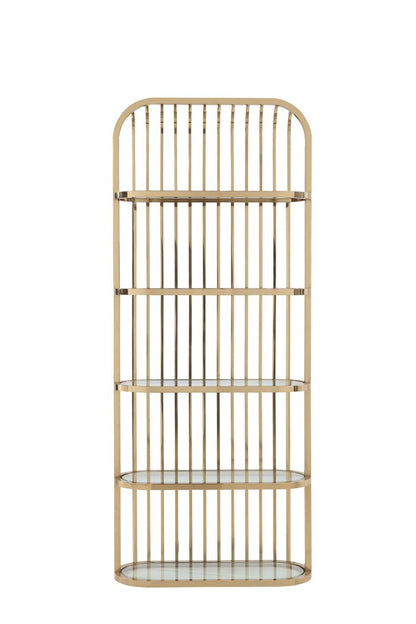 Modrest Doral Clear Glass and Gold Shelf