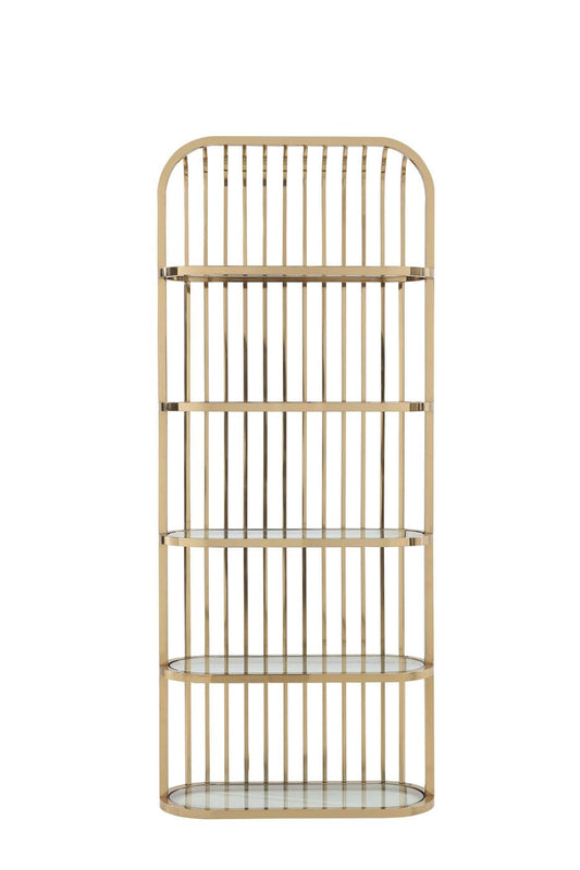 Modrest Doral Clear Glass and Gold Shelf