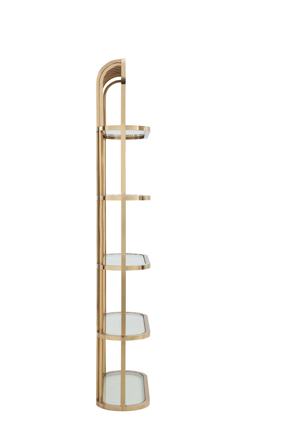 Modrest Doral Clear Glass and Gold Shelf