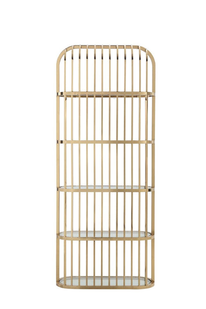 Modrest Doral Clear Glass and Gold Shelf