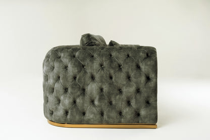 Divani Casa Dosie Transitional Grey Velvet Sofa