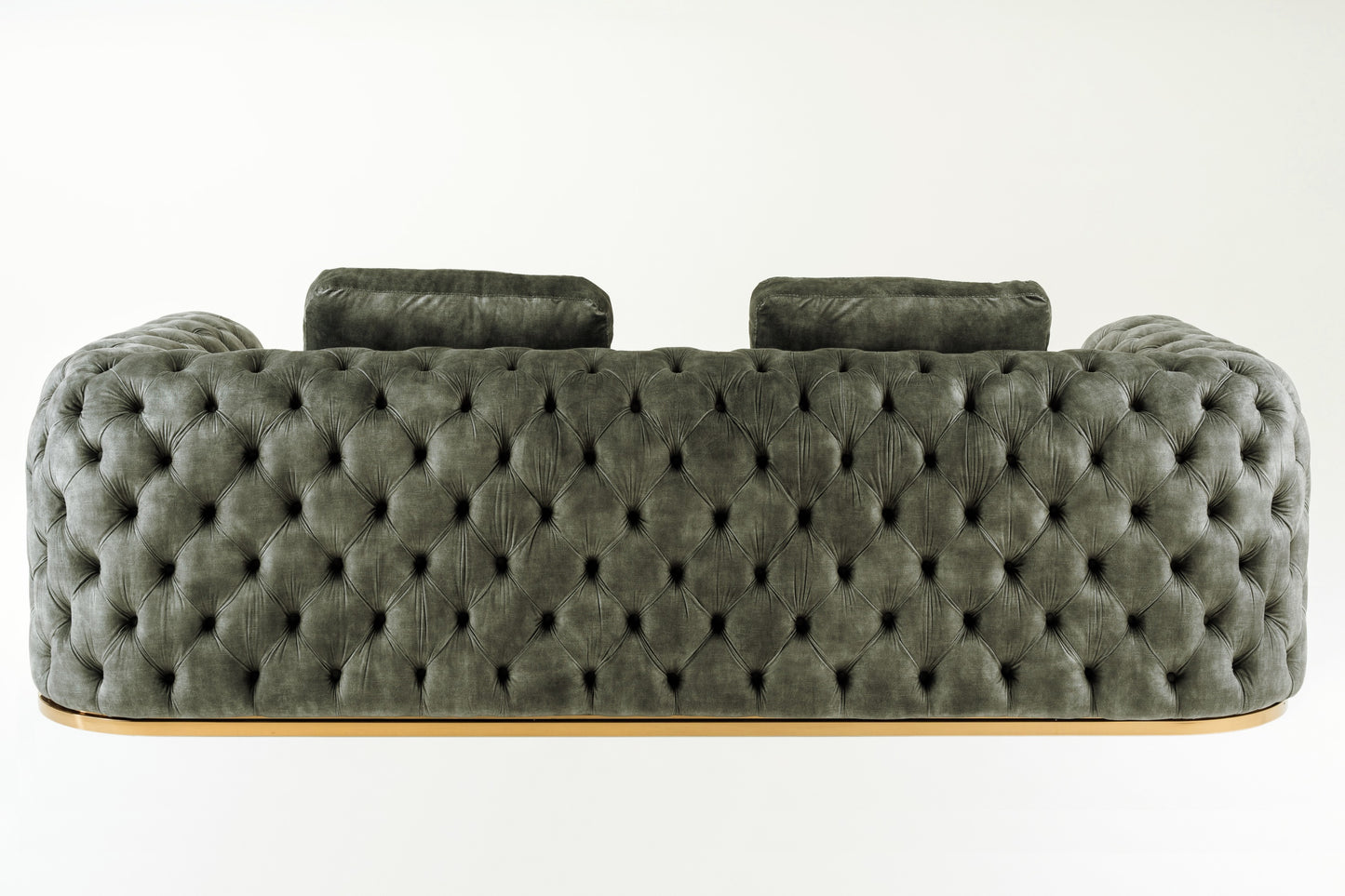 Divani Casa Dosie Transitional Grey Velvet Sofa