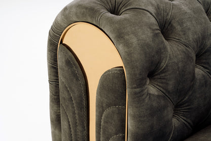 Divani Casa Dosie Transitional Grey Velvet Chair