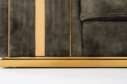 Divani Casa Dosie Transitional Grey Velvet Chair