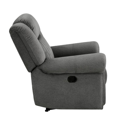 Homelegance Brennen Reclining Chair in Charcoal Textured Microfiber 9204CC-1