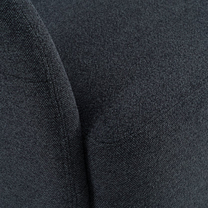 Modrest Dowsett Modern Charcoal Fabric Swivel Accent Chair