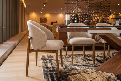 Modrest Blum Modern Beige Linen Dining Chair