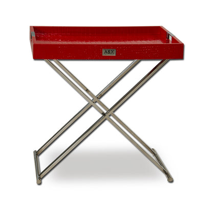 Cecilia Red Crocodile Tray Table