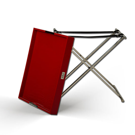 Cecilia Red Crocodile Tray Table