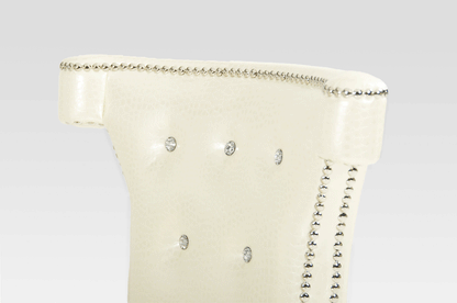 Beatrice White Leather Dining Chair
