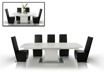 Centro Modern White Crocodile Dining Table