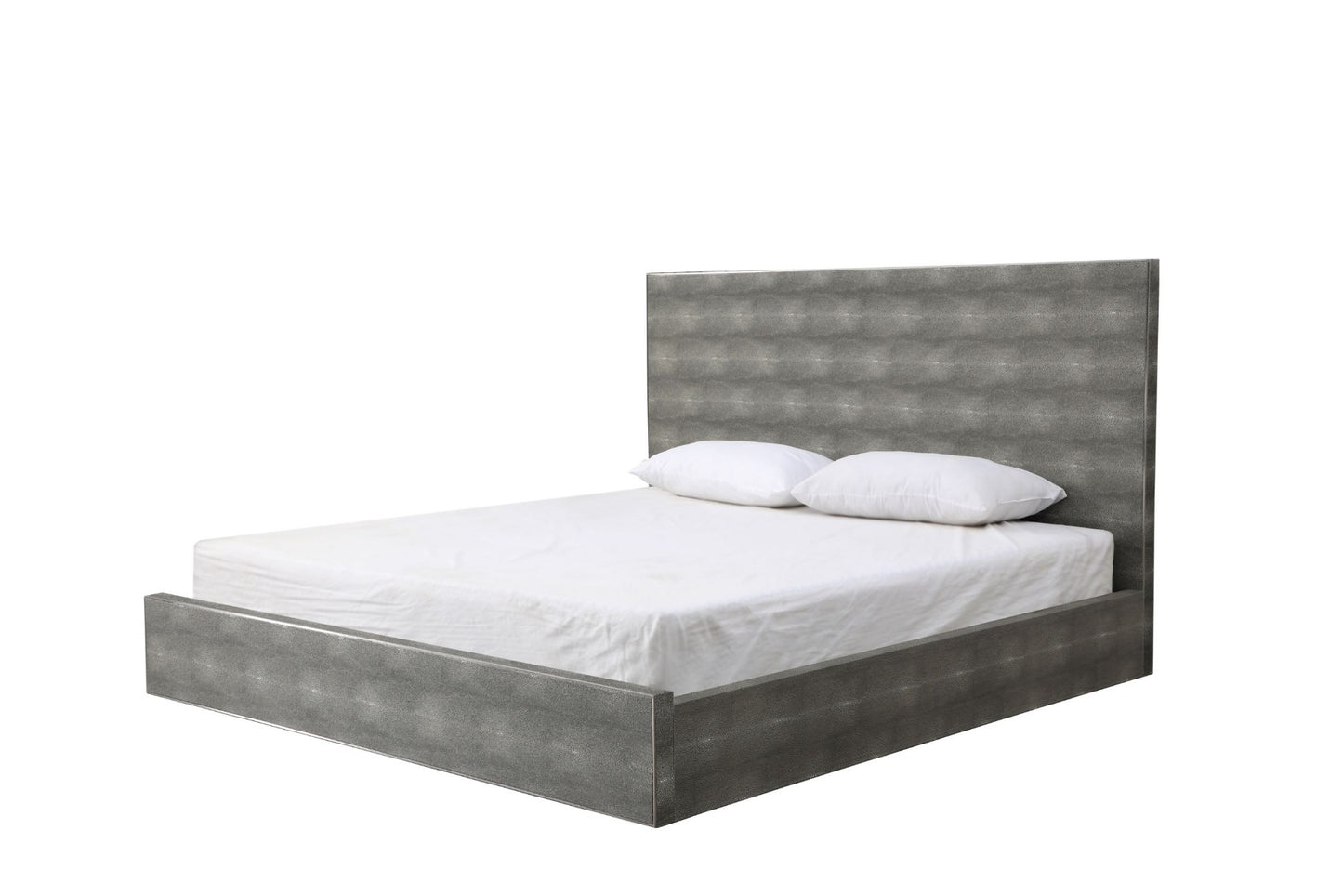 Modrest Dynasty East King Modern Shagreen Bedroom Set 3 Drawer