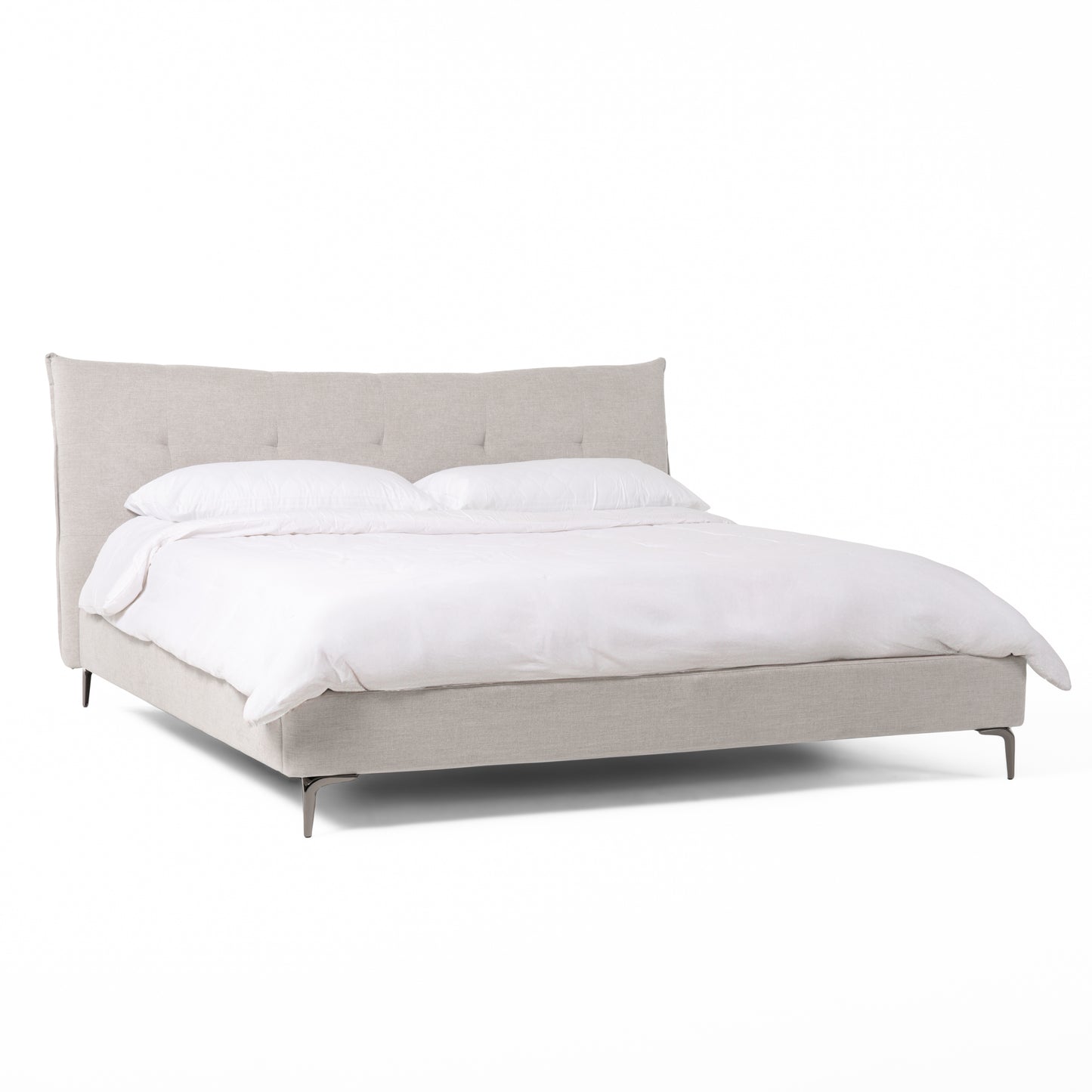 Modrest Dysart Modern Grey Fabric Bed