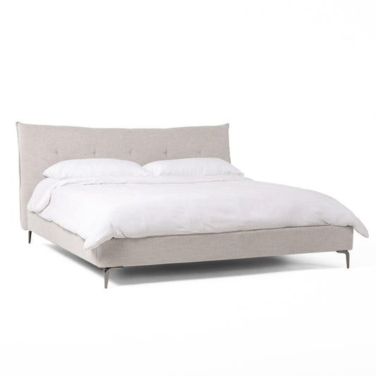 Modrest Dysart Modern Grey Fabric Bed