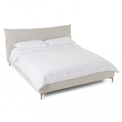 Modrest Dysart Modern Grey Fabric Bed