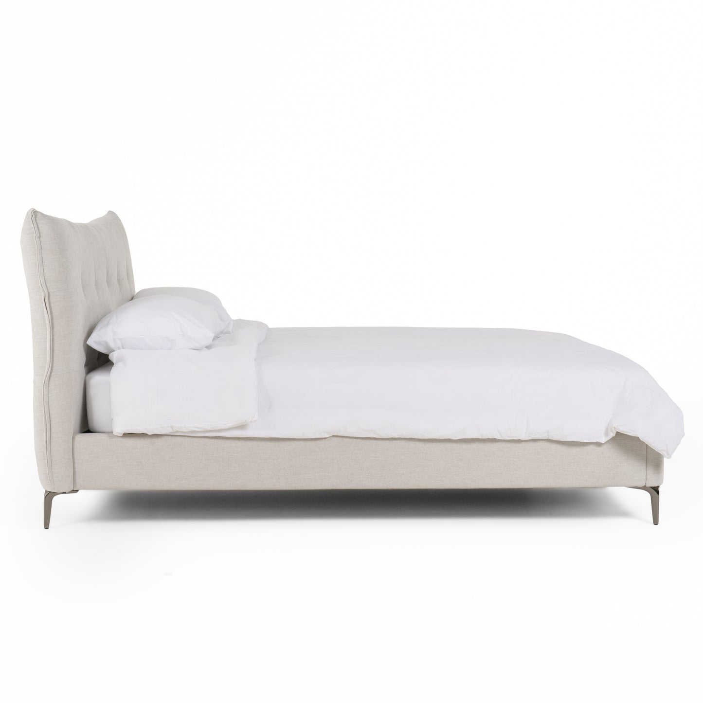 Modrest Dysart Modern Grey Fabric Bed