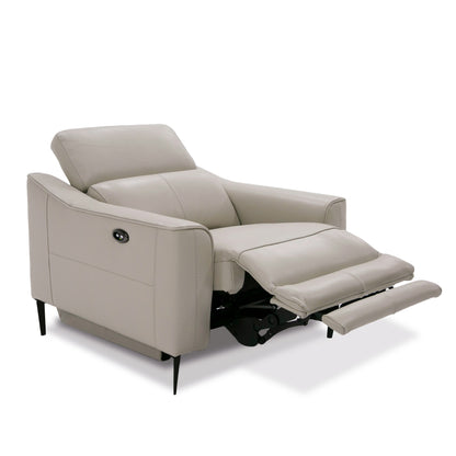 Divani Casa Eden Modern Grey Leather Armchair