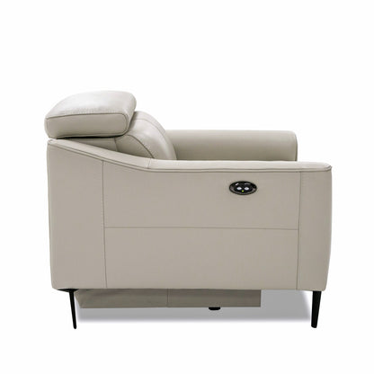 Divani Casa Eden Modern Grey Leather Armchair